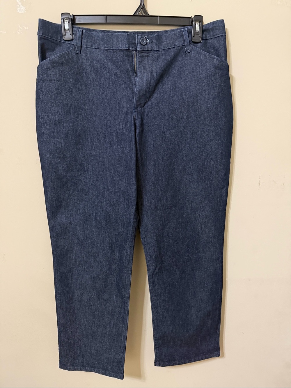 Women's Lee All Day Pant Dark Blue Stretch Denim Trousers 16 short never worn